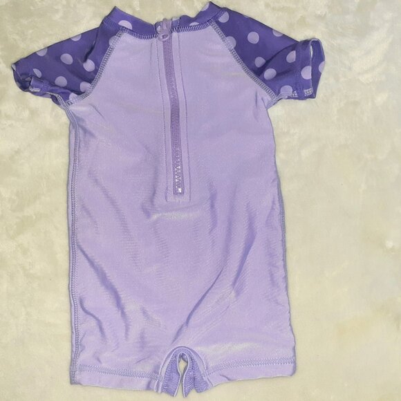 WAVE ZONE 1 PC SWIMSUIT RASH GUARD SUN PROTECTION SUIT-GIRLS SIZE 3-6 MO - Picture 3 of 3
